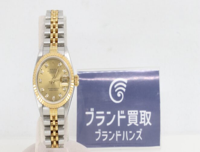 ロレックス デイトジャスト 69173G S番 SS×YG シャンパン文字盤 自動巻き