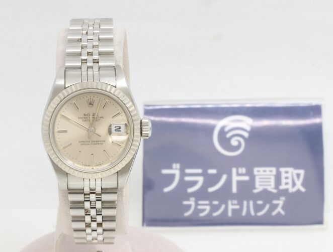 ロレックス デイトジャスト 69174 W番 SS×WG シルバー文字盤 自動巻き