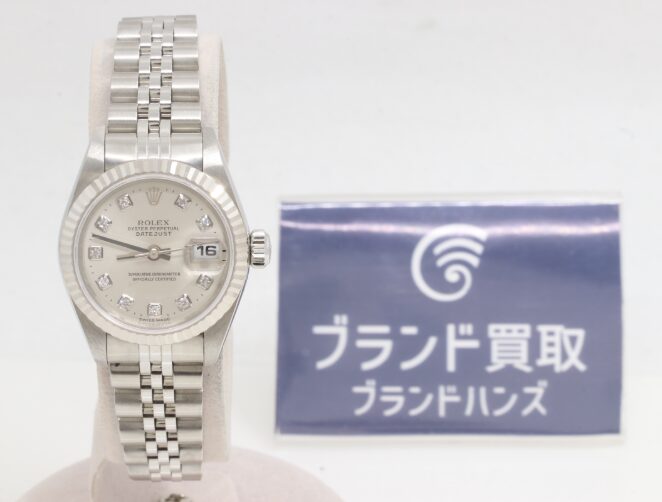 ロレックス デイトジャスト 69174G W番 SS×WG シルバー文字盤 自動巻き