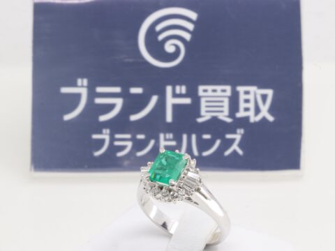 エメラルド PT900 E1.19ct D0.41ct リング