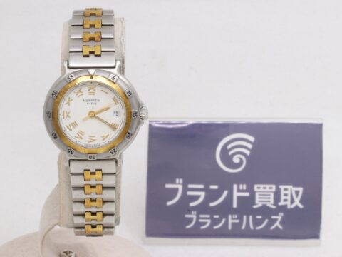 エルメス キャプテンニモ アイボリー文字盤 QZ