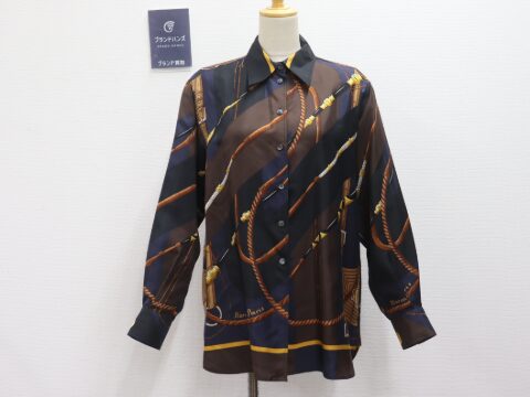 エルメス シルク 長袖シャツ