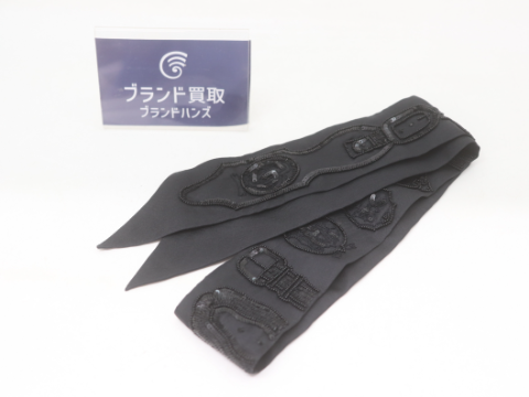 エルメス ツイリー ブラック シルク ビジュー
