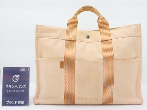 エルメス ニューフールトゥMM キャンバス オレンジ