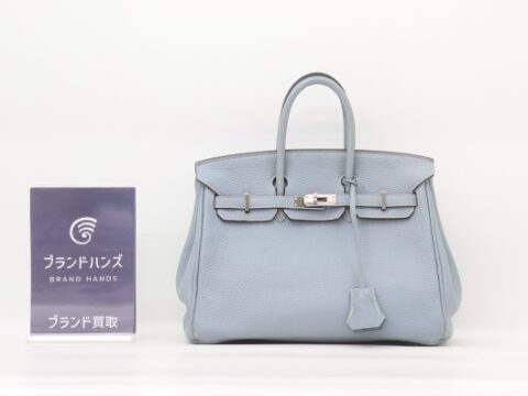 エルメス バーキン25 トゴ ブルーグラシエ ▢P刻印