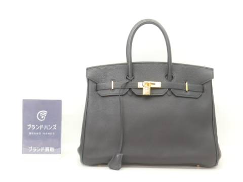 エルメス バーキン35 トゴ ブルーインディゴ ▢B刻印 ゴールド金具
