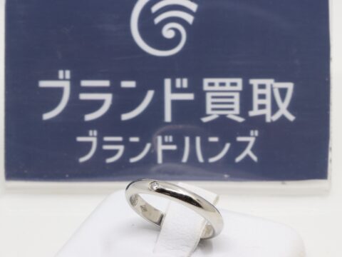 カルティエ ウェディング 1Pダイヤ Pt950 2.7g