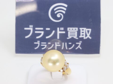 ゴールデンパール K18 リング