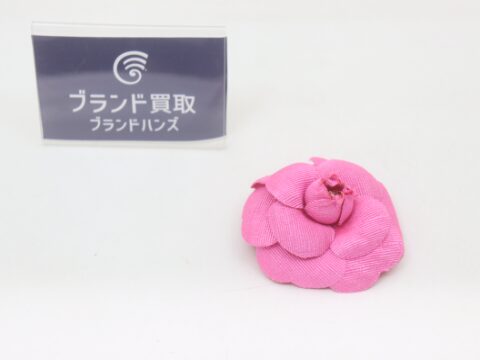 シャネル カメリア ピンブローチ ピンク