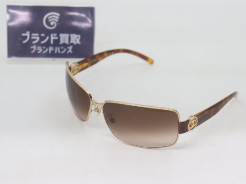 シャネル ココマーク べっ甲 ブラウン ゴールド金具