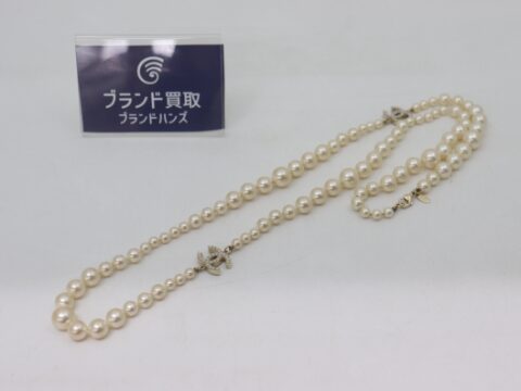 シャネル ココマーク フェイクパール ネックレス A13V