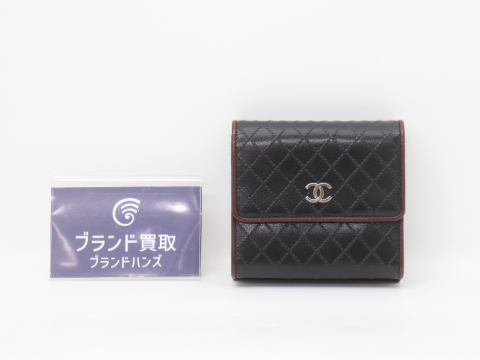 シャネル レザー ココマーク ビコローレ Wホック