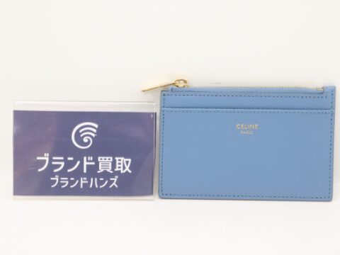 セリーヌ コインカードケース レザー ライトブルー