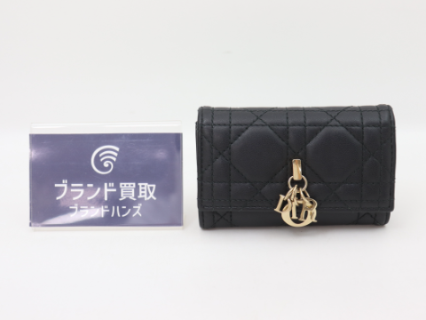 ディオール カナージュ レザー ブラック ゴールド金具