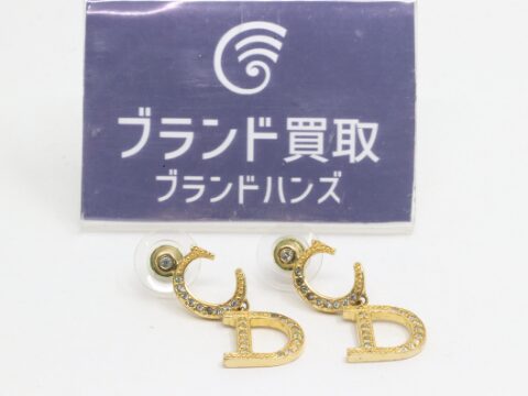 ディオール ラインストーン CDロゴ ピアス