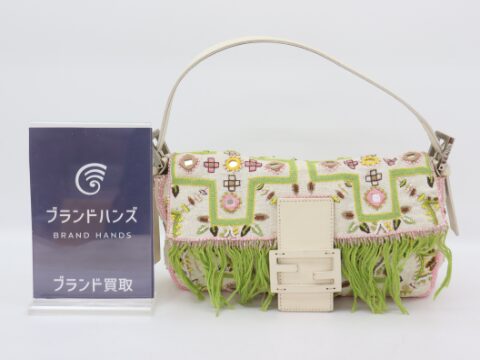 フェンディ マンマバケット ビーズ フリンジ ショルダーバッグ