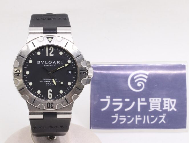 ブルガリ ディアゴノ スクーバ SD38S SS ラバー AT メンズ