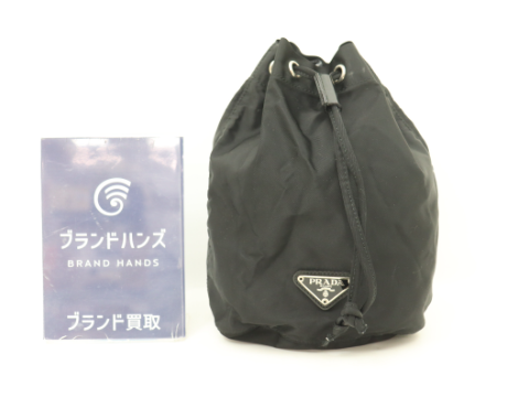 プラダ テスート 巾着 ブラック 三角プレート