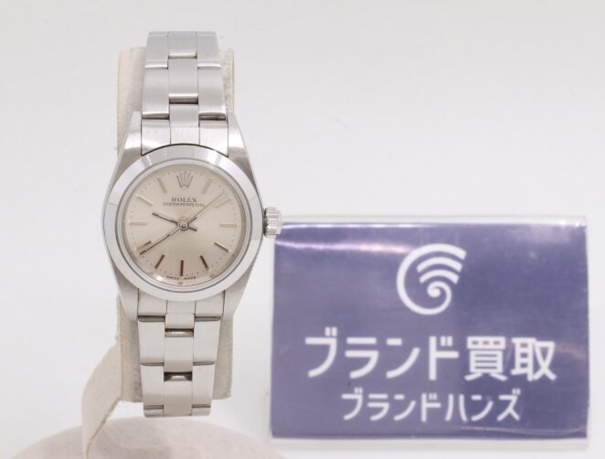 ロレックス オイスターパーペチュアル 76080 K番 SS シルバー文字盤 自動巻き
