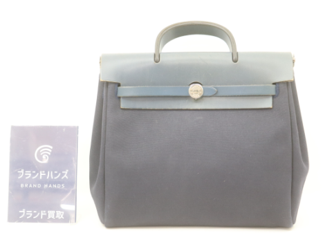 エルメス エールバッグアドPM ネイビー トワルオフィシエ ▢Ｆ刻印