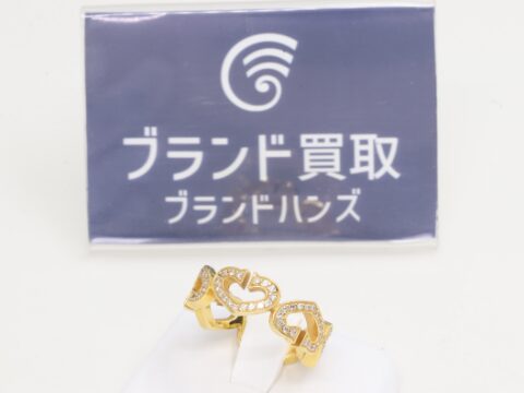 カルティエ Cハート フルダイヤ K18YG 7.7g
