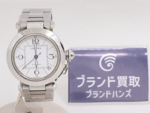カルティエ パシャC W31074M7AT SS ホワイトアラビア