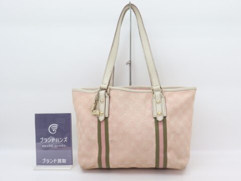 グッチ シェリーライン ピンク GGキャンバス 137396