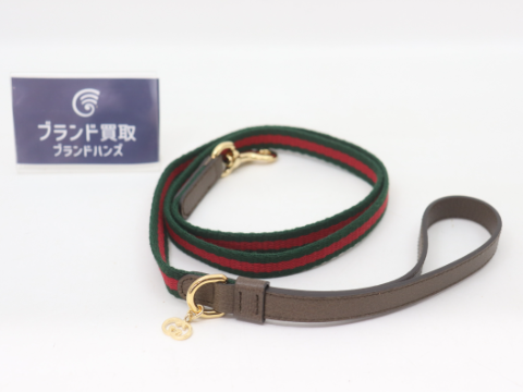 グッチ シェリーライン ペット用リード ゴールド金具