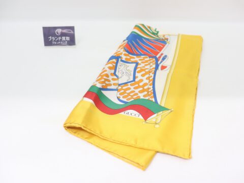 グッチ ヴィンテージ シルク イエロー