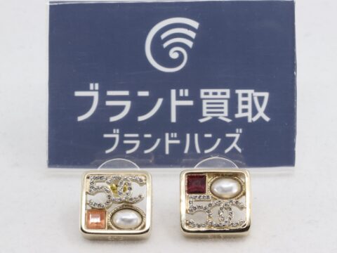 シャネル ココマーク ラインストーン パール A23B