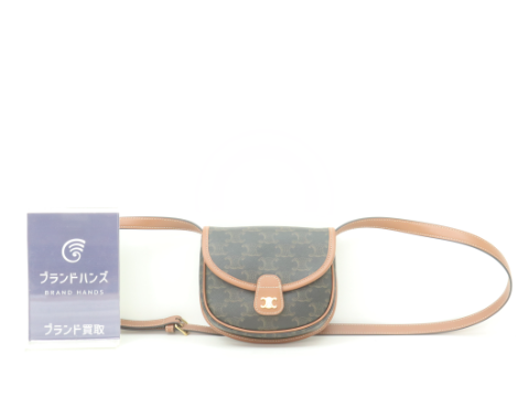 セリーヌ トリオンフ レザー PVC ミニブサス