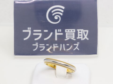 ティファニー K18/Pt950 ミルグレイン リング 6.0g