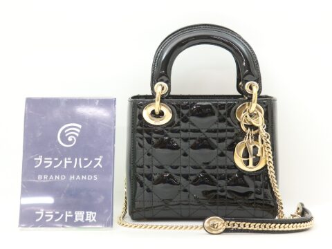 ディオール レディディオール パテントレザー ミニ カナージュ 2WAY