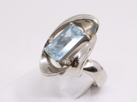 トパーズ PT900 T3.35ct D0.06ct リング