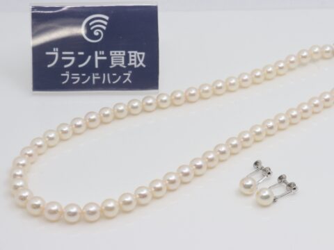 パール シルバー ネックレス
