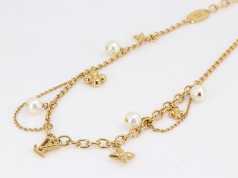 ルイヴィトン ブルーミング パール ネックレス M02642 OB0225