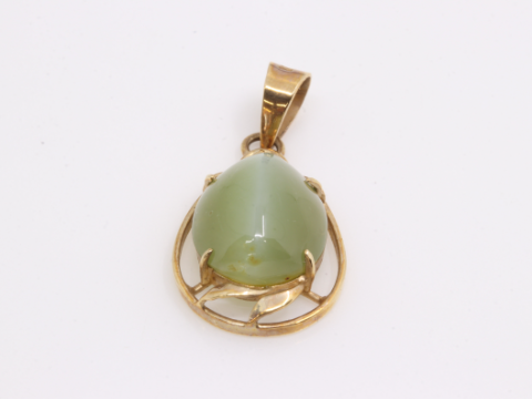 18K キャッツアイ ネックレストップ