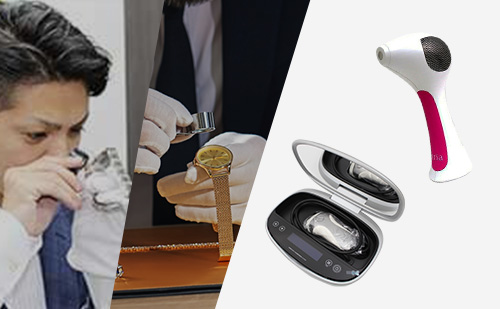 ブランド品を査定する鑑定士と買取対象の脱毛器