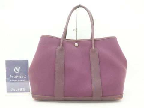エルメス ガーデンパーティPM キャンバス レザー □P刻印