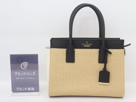 ケイトスペード ストロー ハンドバッグ