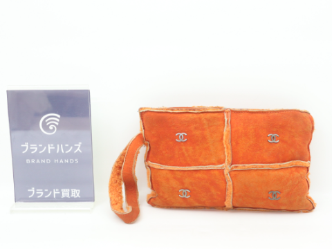 シャネル スエード ムートン オレンジ ココマーク