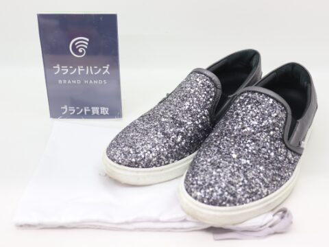 ジミーチュウ スターグリッター スリッポン