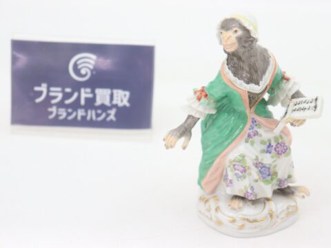 マイセン 猿の楽団 楽譜を持つシンガー フィギュリン